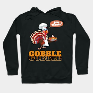 Funny Gobble Thanksgiving retro design Hoodie